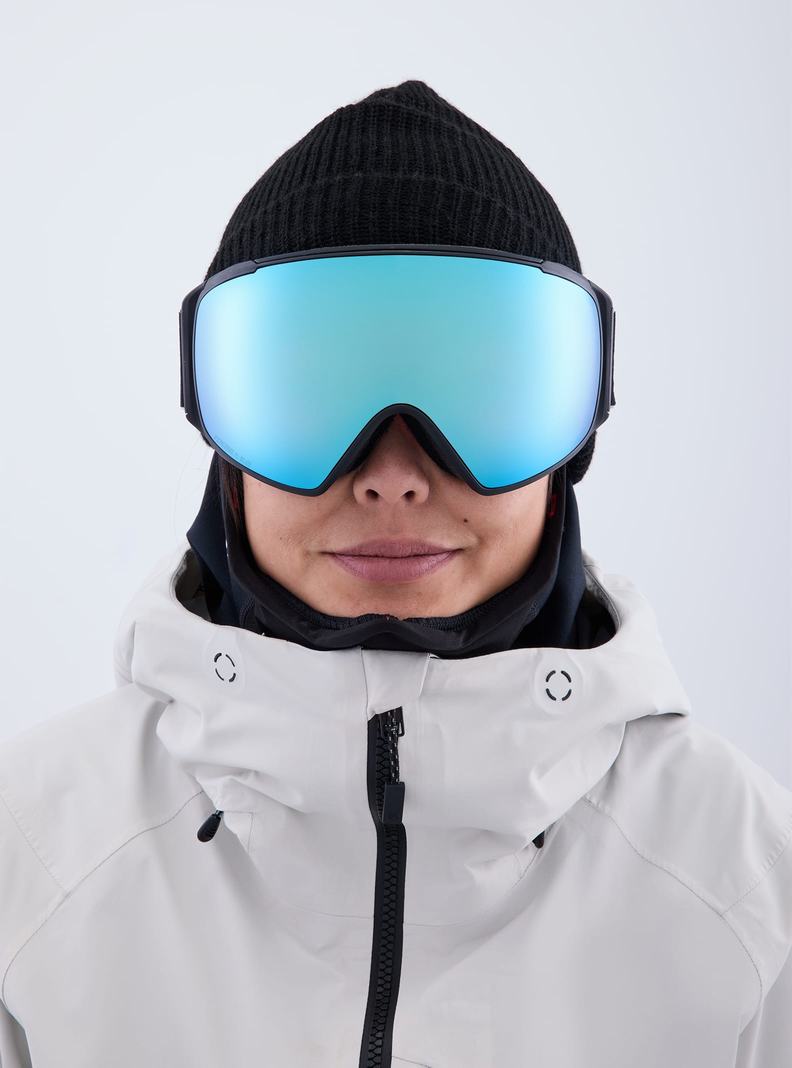Lunette Ski Burton Anon M4S Low Bridge Fit Goggles (Toric) + Bonus Lens + MFI® FACE MASK Femme Noir Bleu Rose | 647503-EGA