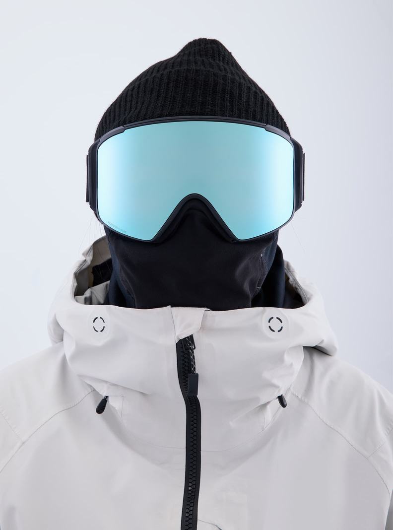 Lunette Ski Burton Anon M4S Low Bridge Fit Goggles (Cylindrical) + Bonus Lens + MFI® FACE MASK Homme Noir Bleu Rose | 687125-XAD