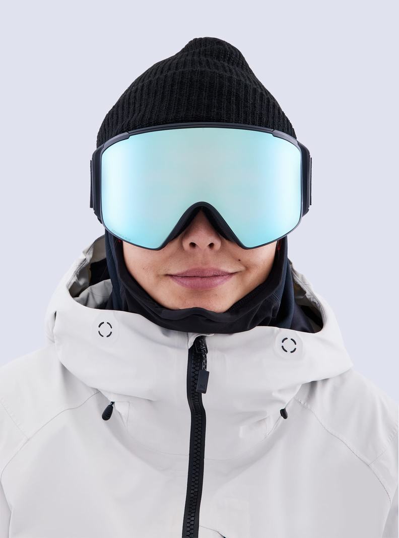 Lunette Ski Burton Anon M4S Low Bridge Fit Goggles (Cylindrical) + Bonus Lens + MFI® FACE MASK Homme Noir Bleu Rose | 687125-XAD