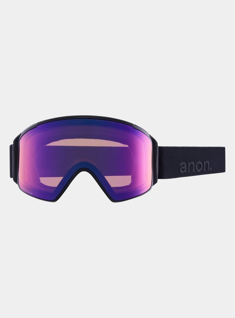 Lunette Ski Burton Anon M4S Snapback Goggles (Cylindrical) + Bonus Lens + MFI® Face Mask Homme Orange Noir Violette | 861370-HSP