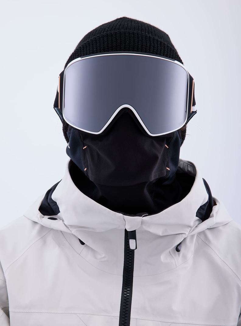 Lunette Ski Burton Anon M4 Goggles (Cylindrical) + Bonus Lens + MFI® Face Mask Homme Orange Noir Violette | 549718-AMR
