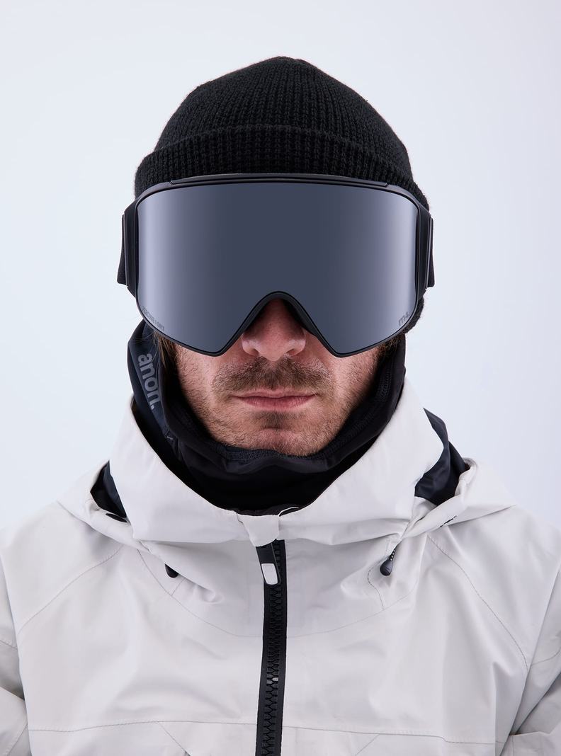 Lunette Ski Burton Anon M4 Goggles (Cylindrical) + Bonus Lens + MFI® Face Mask Homme Orange Noir Violette | 589724-HRW
