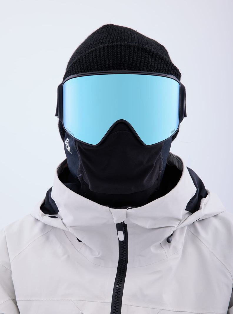 Lunette Ski Burton Anon M4 Goggles (Cylindrical) + Bonus Lens + MFI® Face Mask Homme Noir Bleu Rose | 851749-QHV