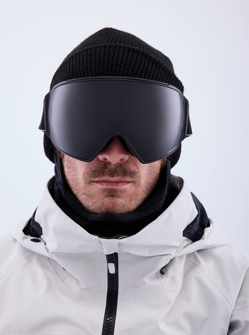 Lunette Ski Burton Anon M4 Goggles (Polarized Toric) + Bonus PERCEIVE Lens + MFI® Face Mask Femme Noir Violette | 579416-ZSY