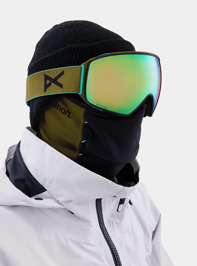 Lunette Ski Burton Anon M4 Goggles (Toric) + Bonus Lens + MFI® Face Mask Femme Vert Rose | 390415-MQD