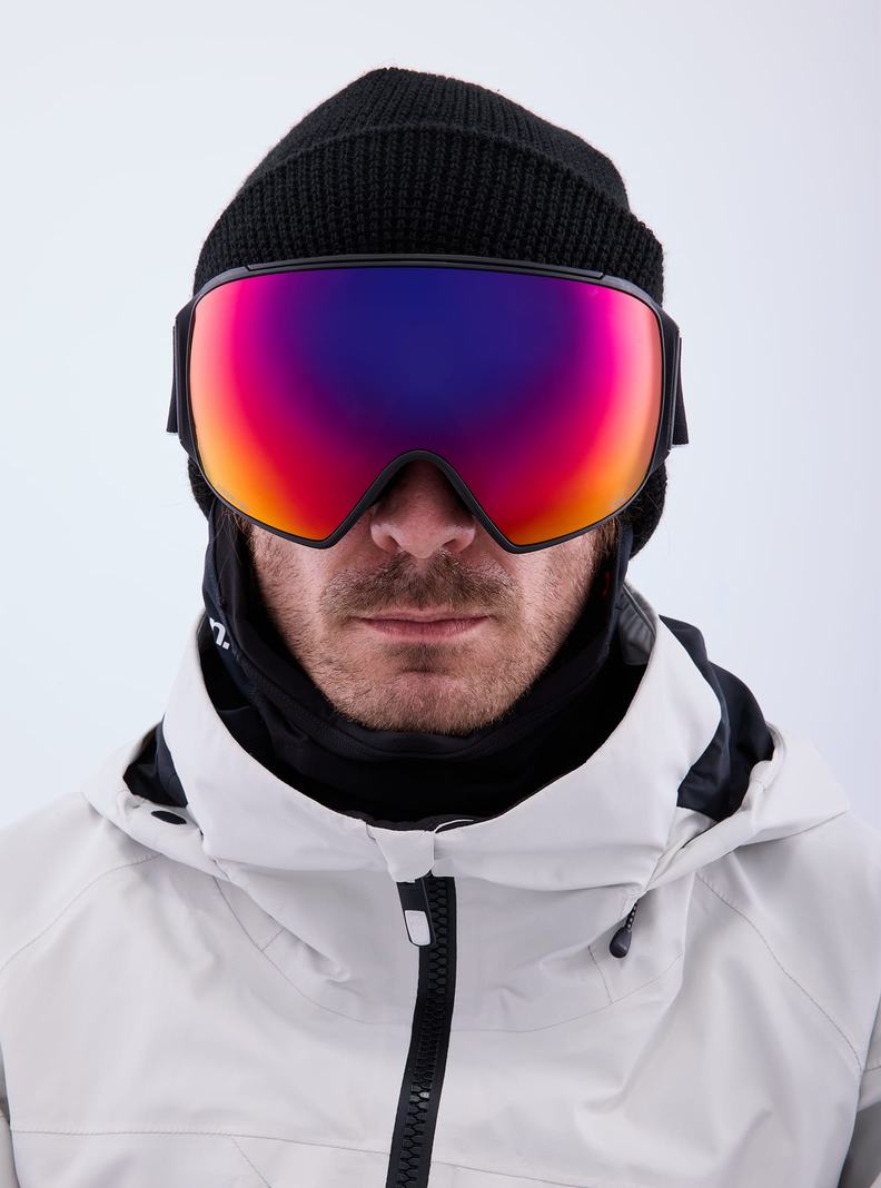 Lunette Ski Burton Anon M4 Goggles (Toric) + Bonus Lens + MFI® Face Mask Femme Noir Orange Rouge | 534760-WZU