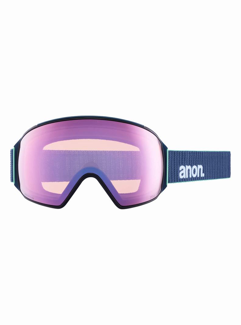 Lunette Ski Burton Anon M4 Low Bridge Fit Goggles (Toric) + Bonus Lens + MFI® Face Mask Homme Orange Rouge | 015842-DMJ