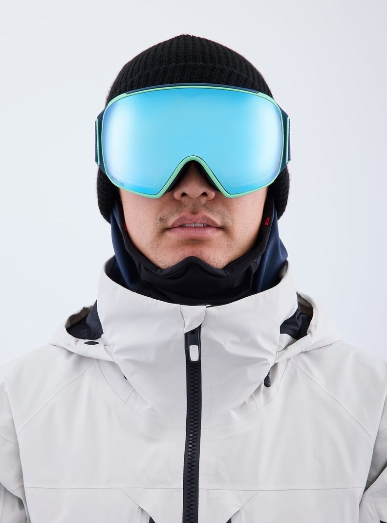 Lunette Ski Burton Anon M4 Low Bridge Fit Goggles (Toric) + Bonus Lens + MFI® Face Mask Homme Bleu Marine Bleu Rose | 742861-JME
