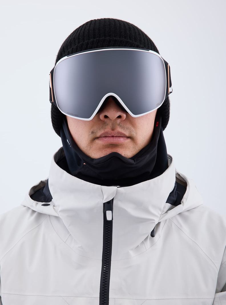 Lunette Ski Burton Anon M4 Low Bridge Fit Goggles (Toric) + Bonus Lens + MFI® Face Mask Femme Orange Noir Violette | 943217-ROD