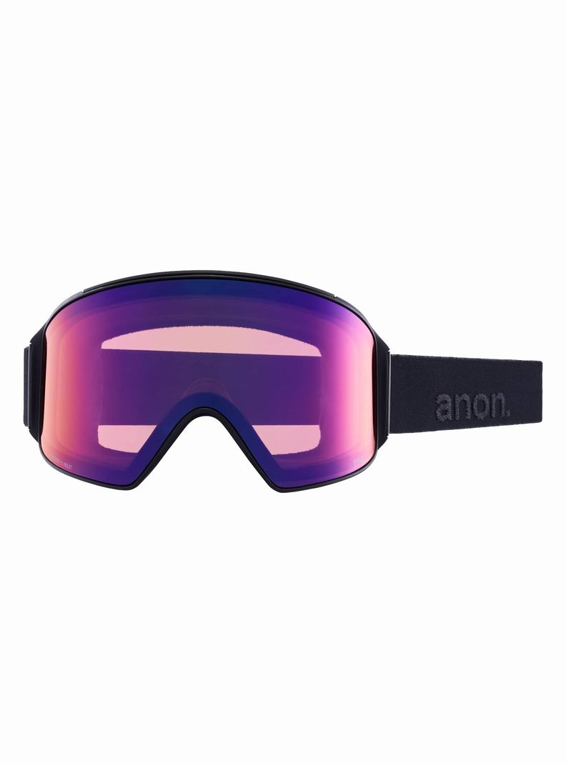 Lunette Ski Burton Anon M4 Snapback Goggles (Cylindrical) + Bonus Lens + MFI® Face Mask Homme Orange Noir Violette | 683059-NFT