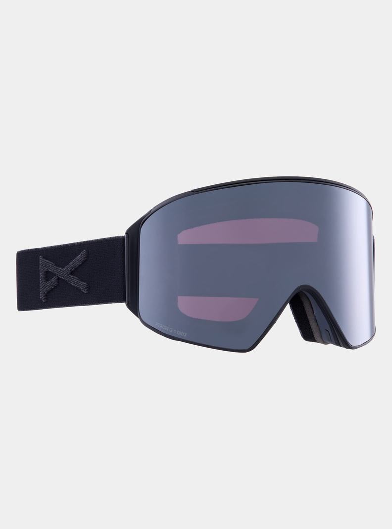 Lunette Ski Burton Anon M4 Snapback Goggles (Cylindrical) + Bonus Lens + MFI® Face Mask Homme Orange Noir Violette | 683059-NFT