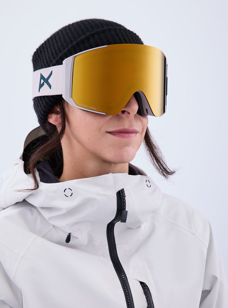 Lunette Ski Burton Anon Sync Goggles + Bonus Lens Homme Grise Orange | 759048-ADE