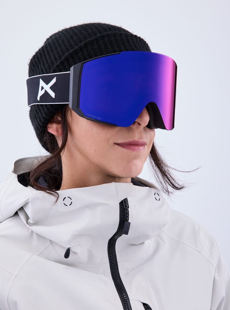 Lunette Ski Burton Anon Sync Goggles + Bonus Lens Femme Noir Orange Rouge | 784192-VGI