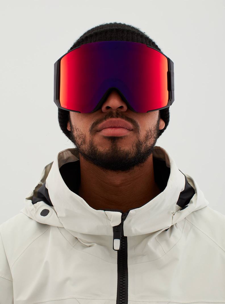 Lunette Ski Burton Anon Sync Goggles + Bonus Lens Femme Noir Orange Rouge | 784192-VGI