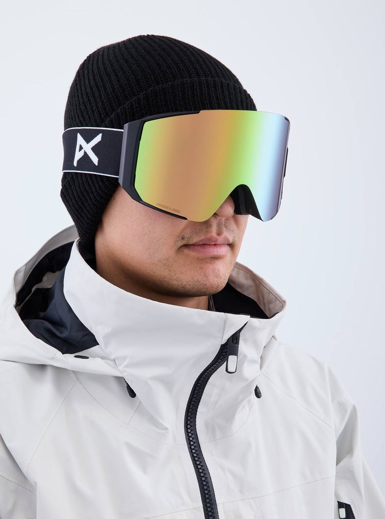 Lunette Ski Burton Anon Sync Low Bridge Fit Goggles + Bonus Lens Femme Noir Vert Rose | 489236-FGS