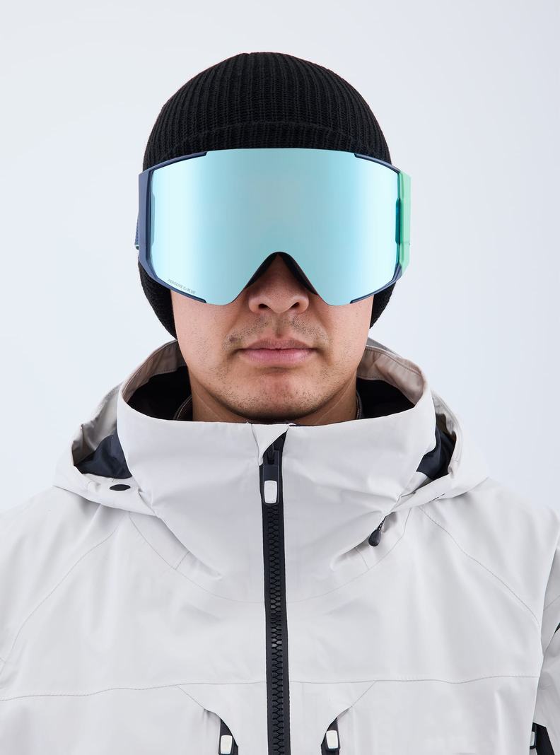Lunette Ski Burton Anon Sync Low Bridge Fit Goggles + Bonus Lens Femme Bleu Marine Bleu Rose | 936528-QHK