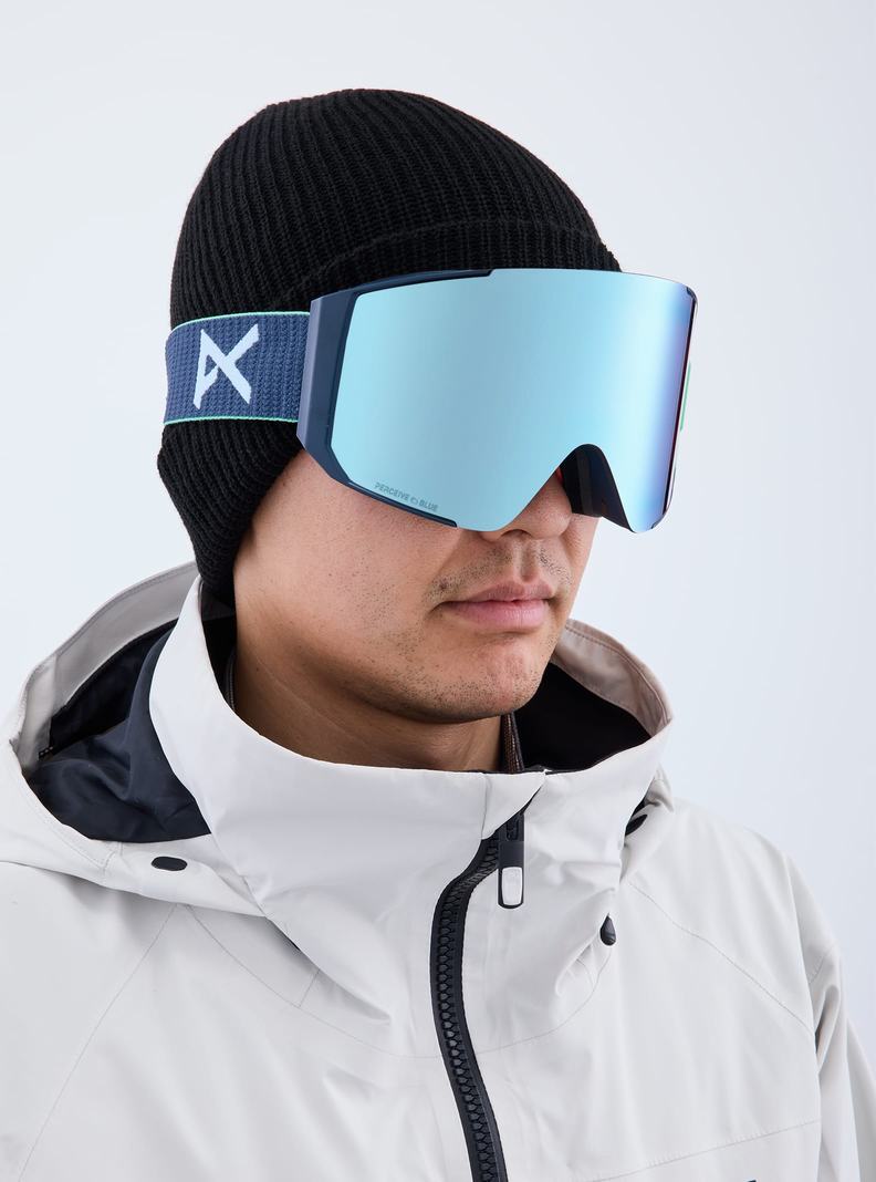 Lunette Ski Burton Anon Sync Low Bridge Fit Goggles + Bonus Lens Femme Bleu Marine Bleu Rose | 936528-QHK