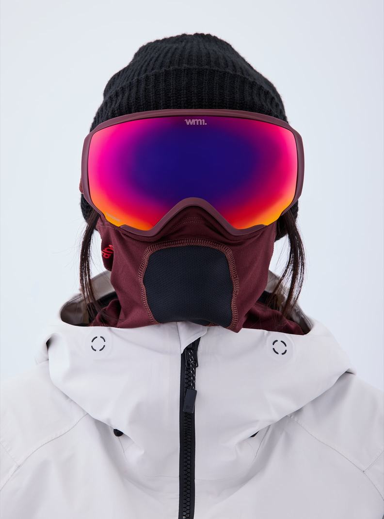 Lunette Ski Burton Anon WM1 Goggles + Bonus Lens + MFI® Face Mask Homme Orange Rouge | 104537-UYZ