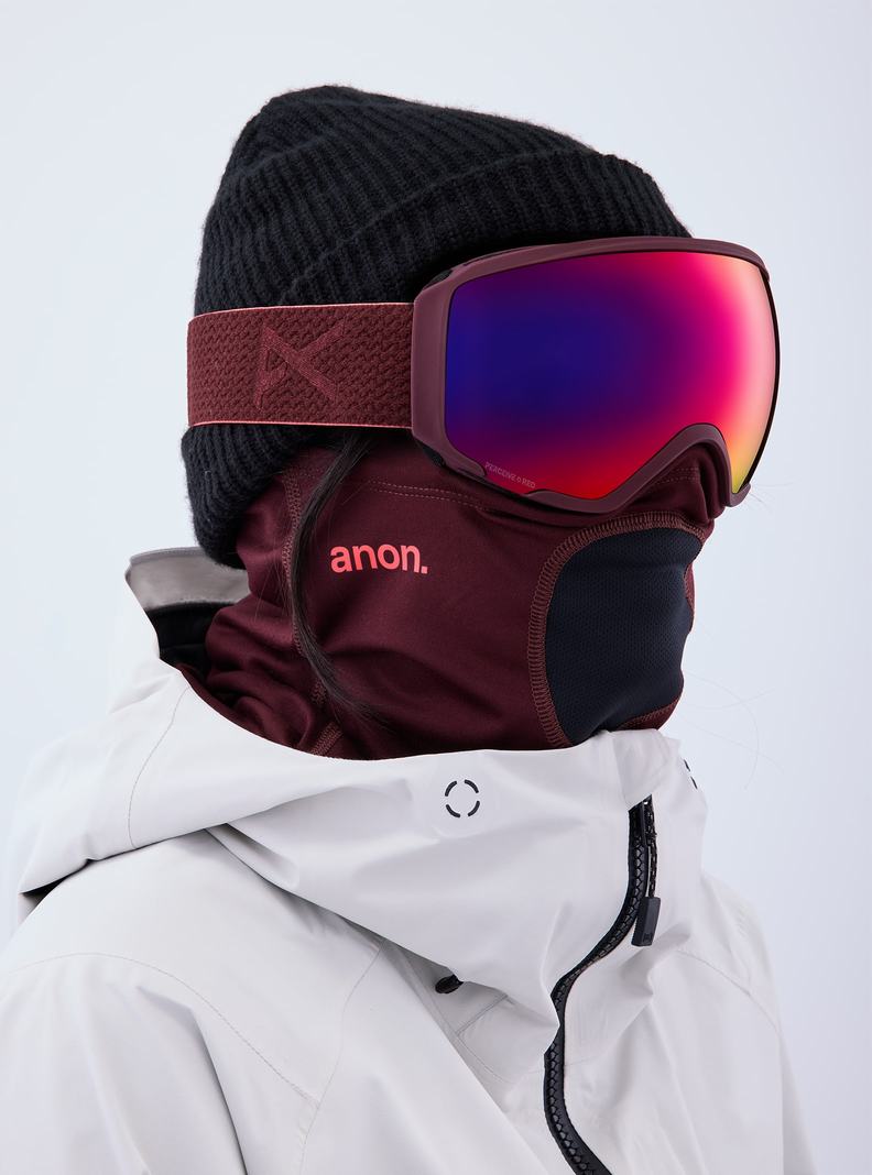 Lunette Ski Burton Anon WM1 Goggles + Bonus Lens + MFI® Face Mask Homme Orange Rouge | 104537-UYZ