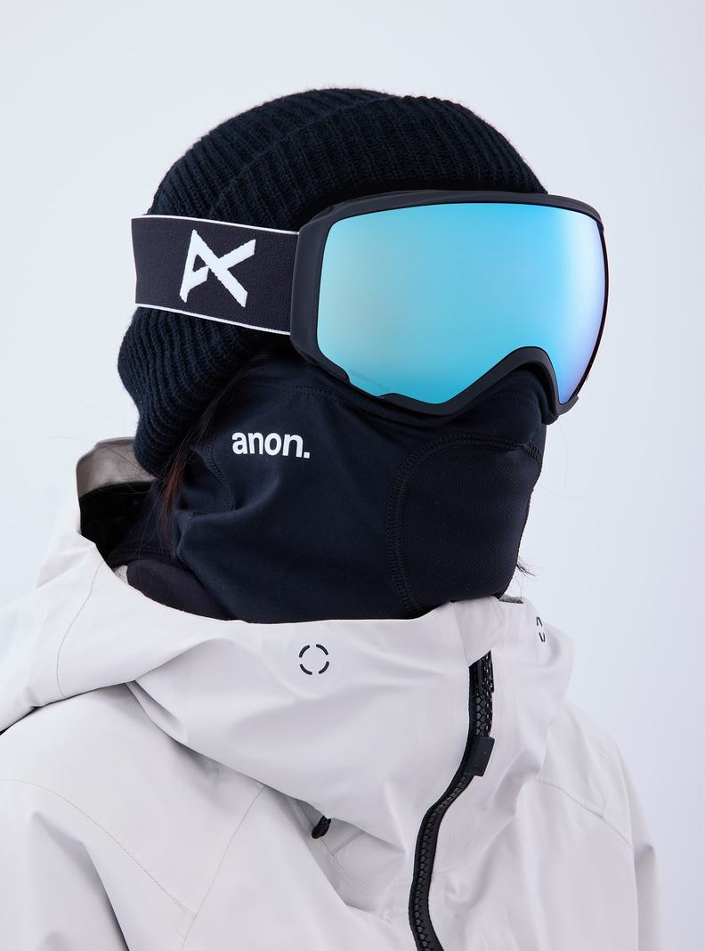 Lunette Ski Burton Anon WM1 Goggles + Bonus Lens + MFI® Face Mask Homme Noir Bleu Rose | 428039-NEH