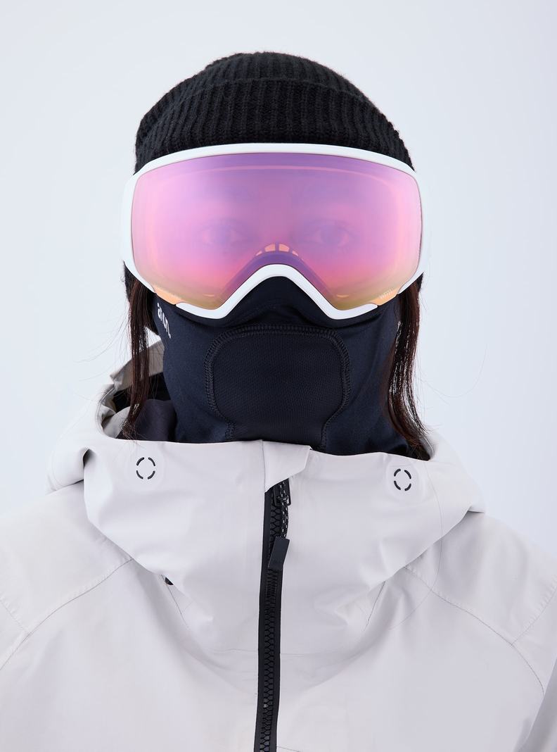 Lunette Ski Burton Anon WM1 Goggles + Bonus Lens + MFI® Face Mask Femme Blanche Rose Bleu | 543279-PWE