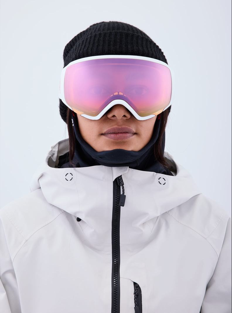 Lunette Ski Burton Anon WM1 Goggles + Bonus Lens + MFI® Face Mask Femme Blanche Rose Bleu | 543279-PWE