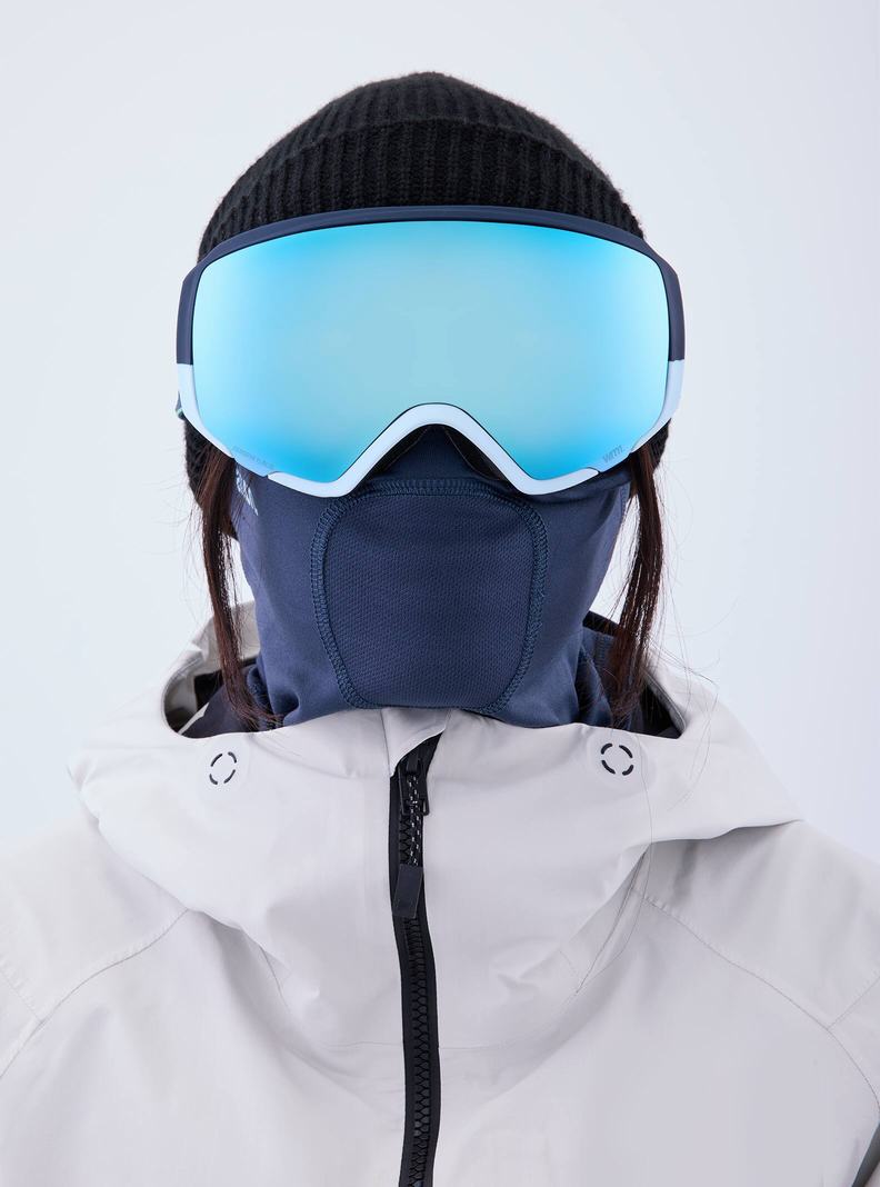 Lunette Ski Burton Anon WM1 Goggles + Bonus Lens + MFI® Face Mask Homme Bleu Marine Bleu Rose | 809524-GPV