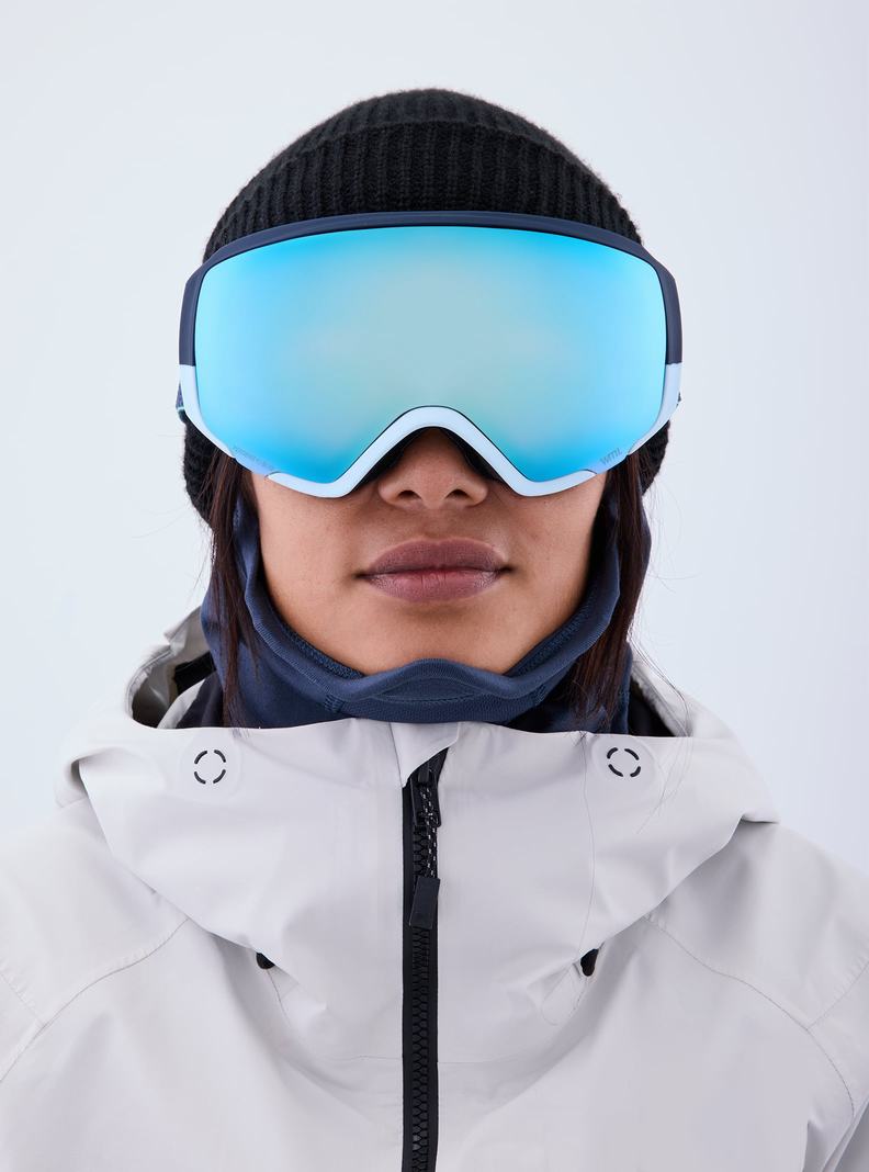 Lunette Ski Burton Anon WM1 Goggles + Bonus Lens + MFI® Face Mask Homme Bleu Marine Bleu Rose | 809524-GPV