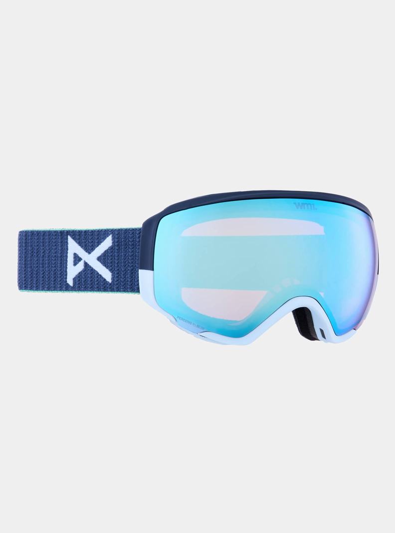 Lunette Ski Burton Anon WM1 Goggles + Bonus Lens + MFI® Face Mask Homme Bleu Marine Bleu Rose | 809524-GPV