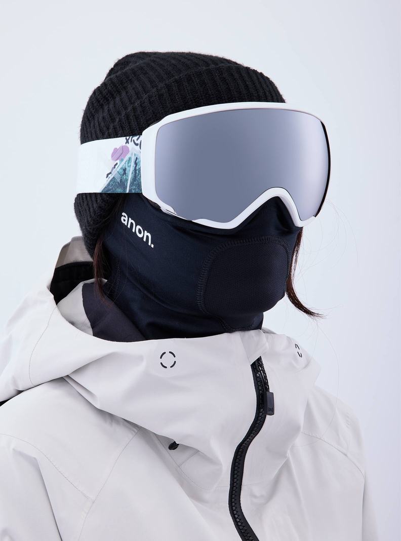 Lunette Ski Burton Anon WM1 Goggles + Bonus Lens + MFI® Face Mask Femme Orange Noir Violette | 860134-VMG