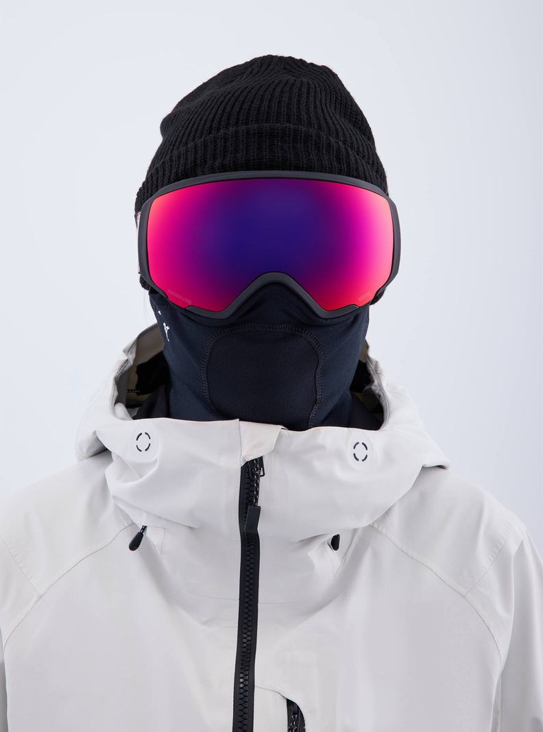 Lunette Ski Burton Anon WM1 Low Bridge Fit Goggles + Bonus Lens + MFI® Face Mask Femme Orange Rouge | 051872-KGW