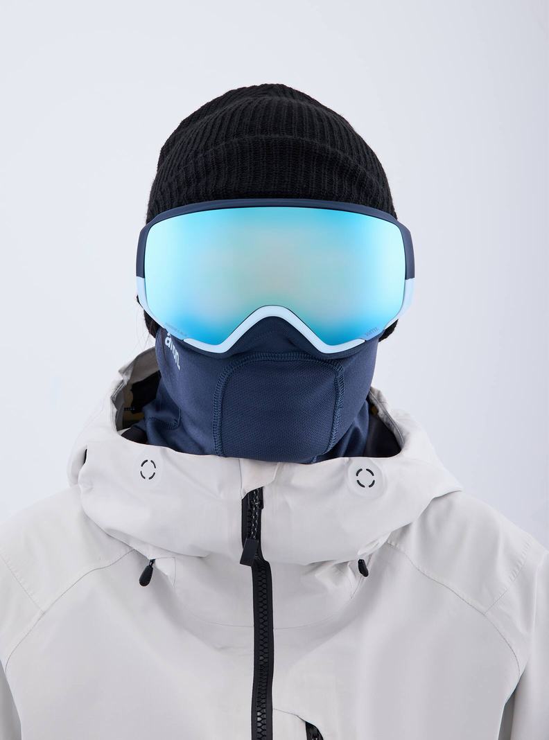 Lunette Ski Burton Anon WM1 Low Bridge Fit Goggles + Bonus Lens + MFI® Face Mask Homme Bleu Marine Bleu Rose | 152867-BWV