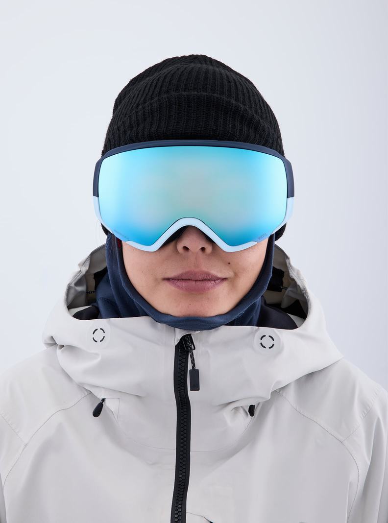 Lunette Ski Burton Anon WM1 Low Bridge Fit Goggles + Bonus Lens + MFI® Face Mask Homme Bleu Marine Bleu Rose | 152867-BWV