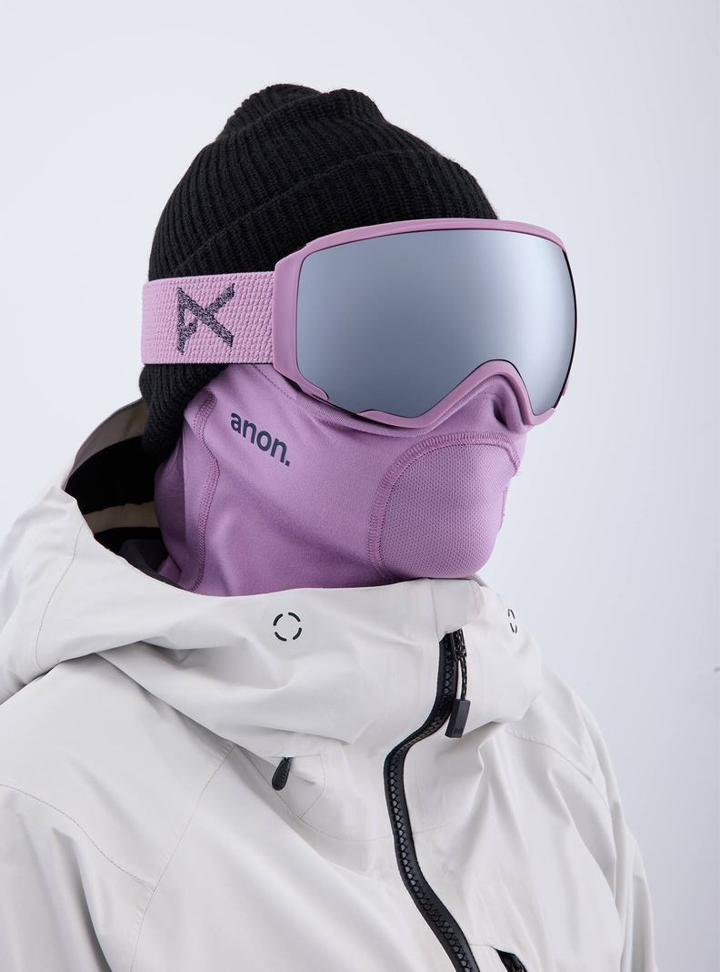 Lunette Ski Burton Anon WM1 Low Bridge Fit Goggles + Bonus Lens + MFI® Face Mask Homme Violette Orange Noir | 384251-YSZ