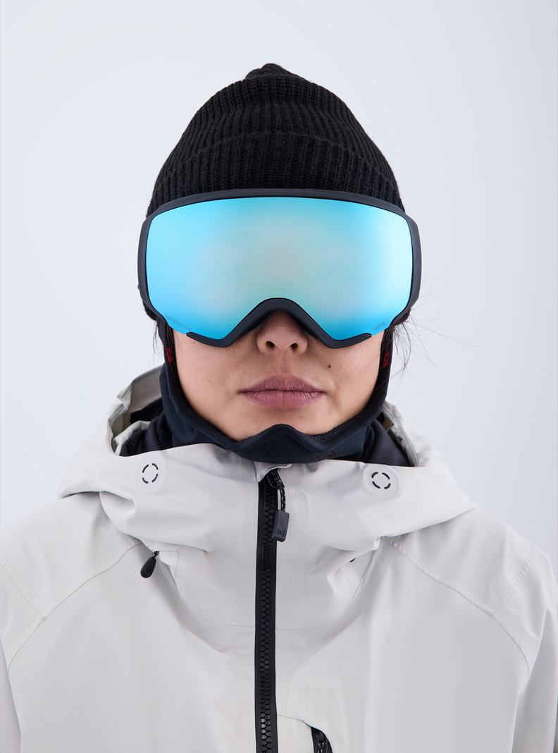 Lunette Ski Burton Anon WM1 Low Bridge Fit Goggles + Bonus Lens + MFI® Face Mask Femme Noir Bleu Rose | 703864-NDJ