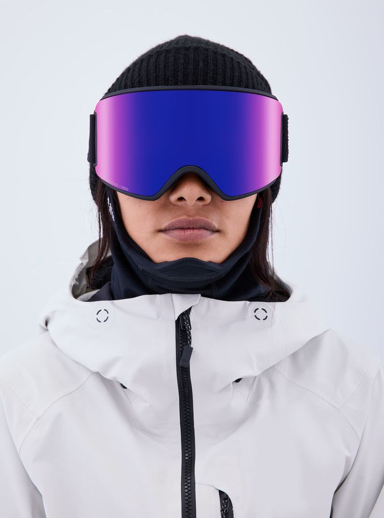 Lunette Ski Burton Anon WM3 Goggles + Bonus Lens + MFI® Face Mask Femme Orange Rouge | 230956-OCB