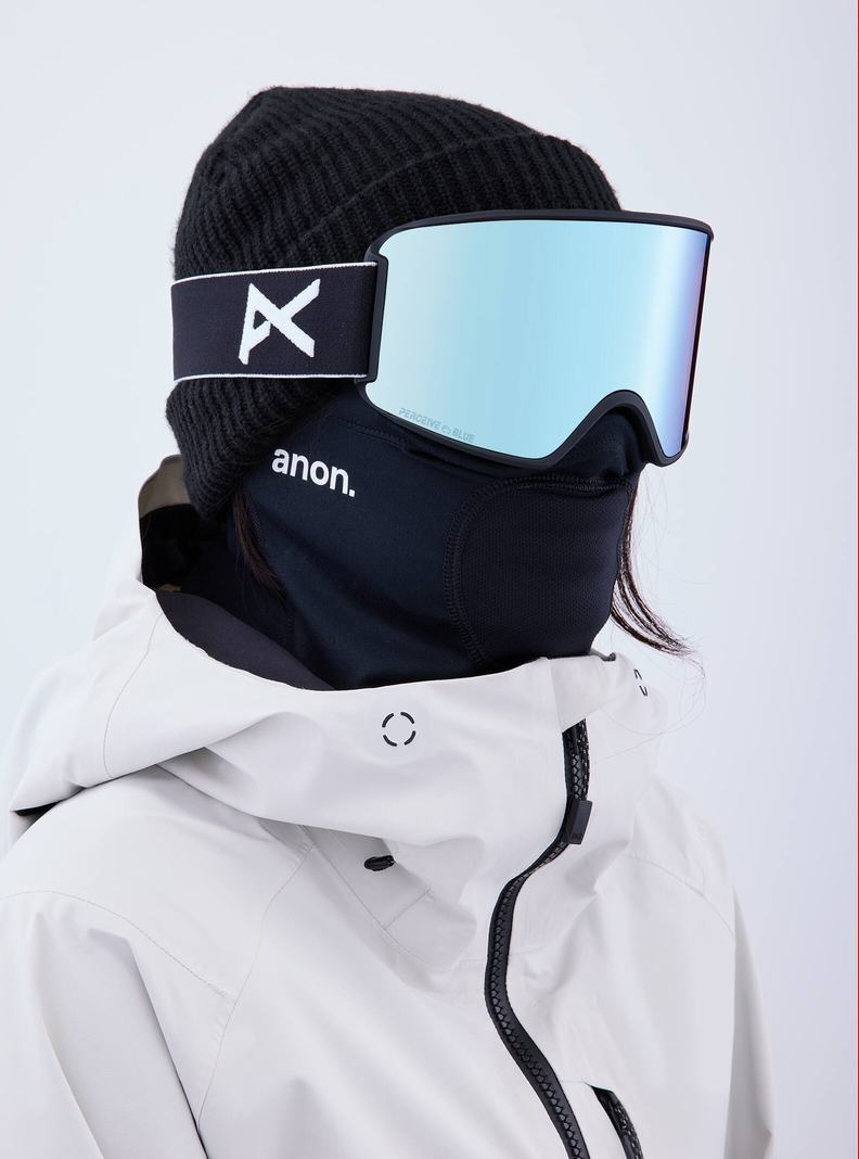 Lunette Ski Burton Anon WM3 Goggles + Bonus Lens + MFI® Face Mask Homme Noir Bleu Rose | 285310-IDF