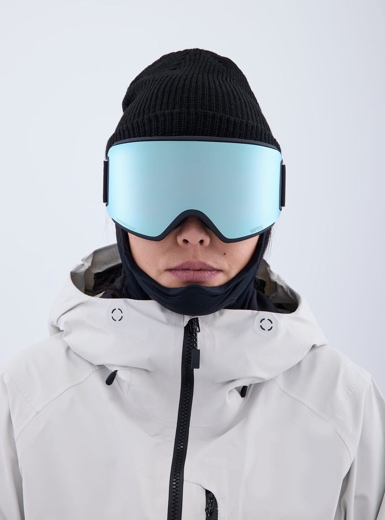 Lunette Ski Burton Anon WM3 Low Bridge Fit Goggles + Bonus Lens + MFI® Face Mask Homme Noir Bleu Rose | 176359-BTV