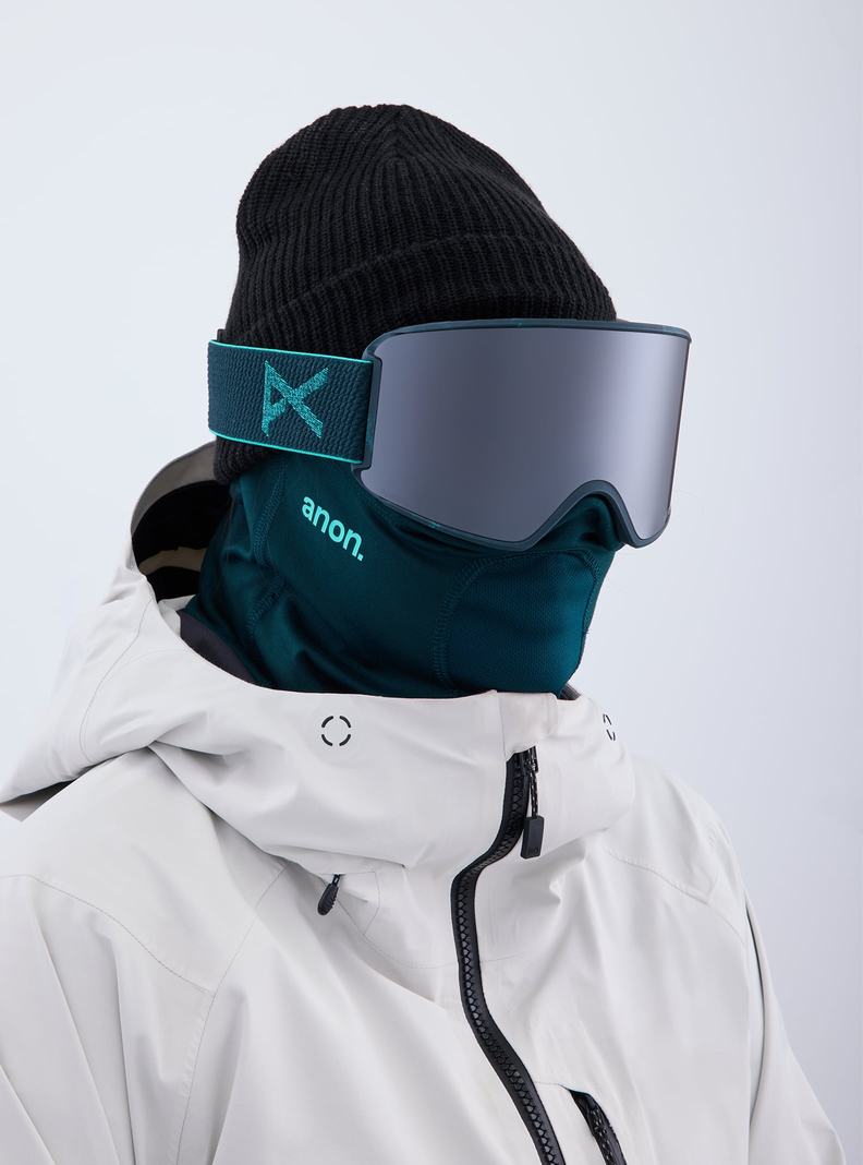 Lunette Ski Burton Anon WM3 Low Bridge Fit Goggles + Bonus Lens + MFI® Face Mask Femme Orange Noir Violette | 418537-EJG