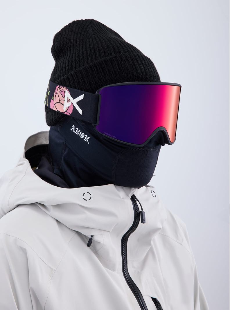 Lunette Ski Burton Anon WM3 Low Bridge Fit Goggles + Bonus Lens + MFI® Face Mask Homme Orange Rouge | 456987-LEZ
