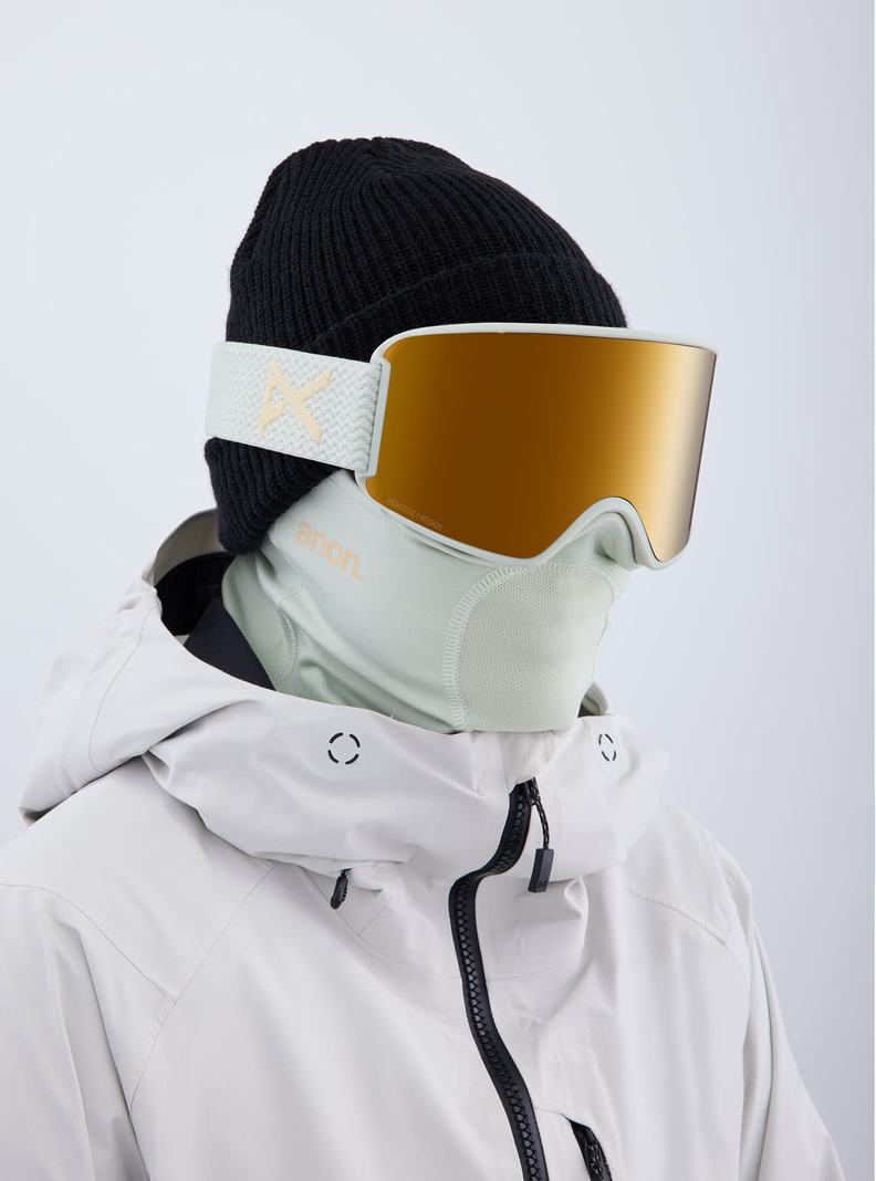 Lunette Ski Burton Anon WM3 Low Bridge Fit Goggles + Bonus Lens + MFI® Face Mask Femme Orange | 970641-WMR