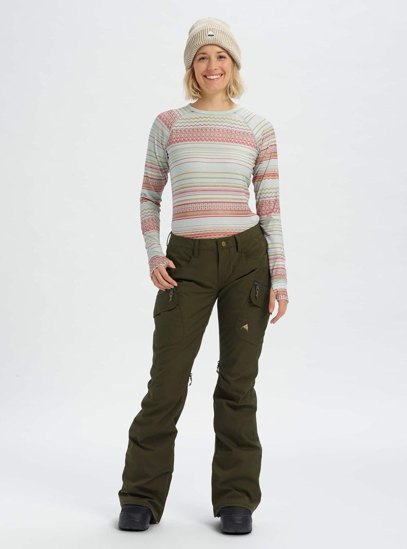 Pantalon Snowboard Burton Gloria - Corta Femme Vert Foncé | 203596-MDT
