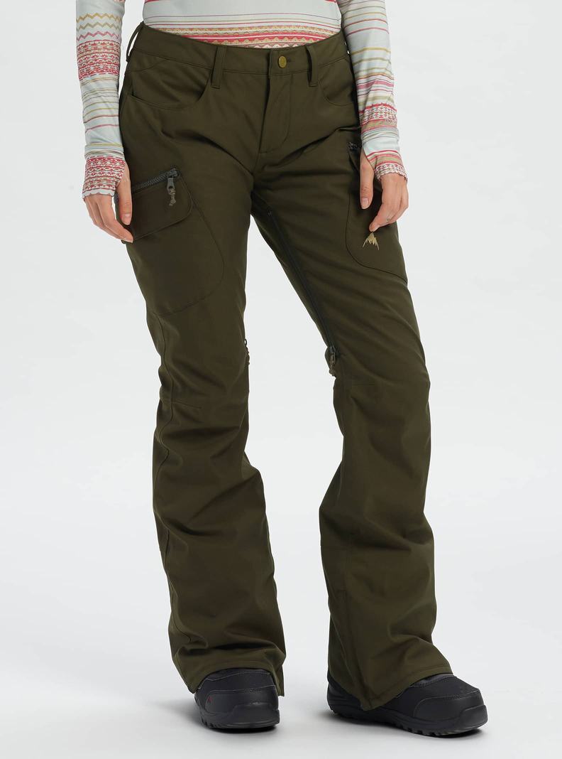 Pantalon Snowboard Burton Gloria Femme Vert Foncé | 983507-NCS