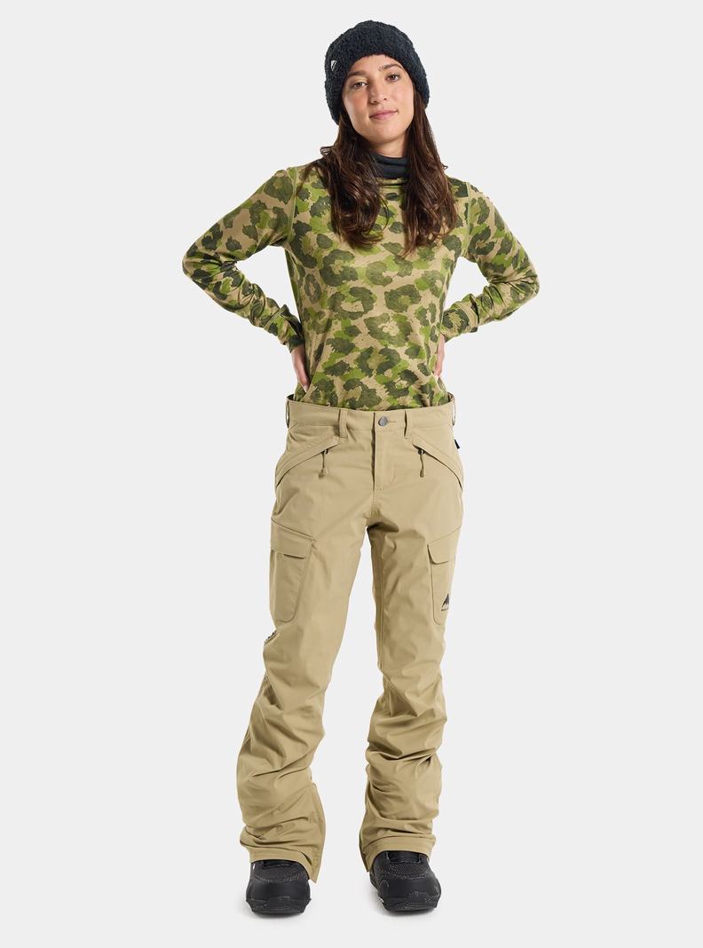 Pantalon Snowboard Burton Gloria GORE-TEX 2L Femme Kaki | 157490-GYK