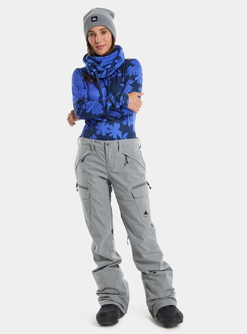 Pantalon Snowboard Burton Gloria Stretch 2L Femme Grise | 425307-TRK