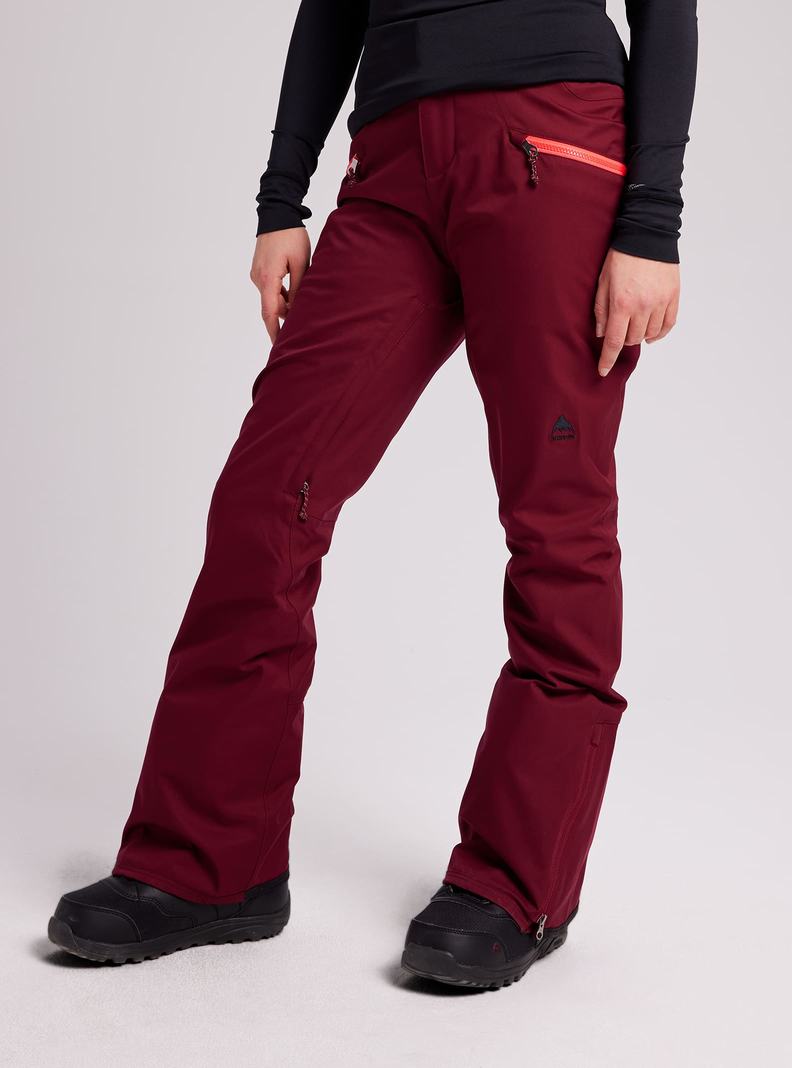 Pantalon Snowboard Burton Marcy High Rise Stretch Femme Bordeaux | 327906-DEK