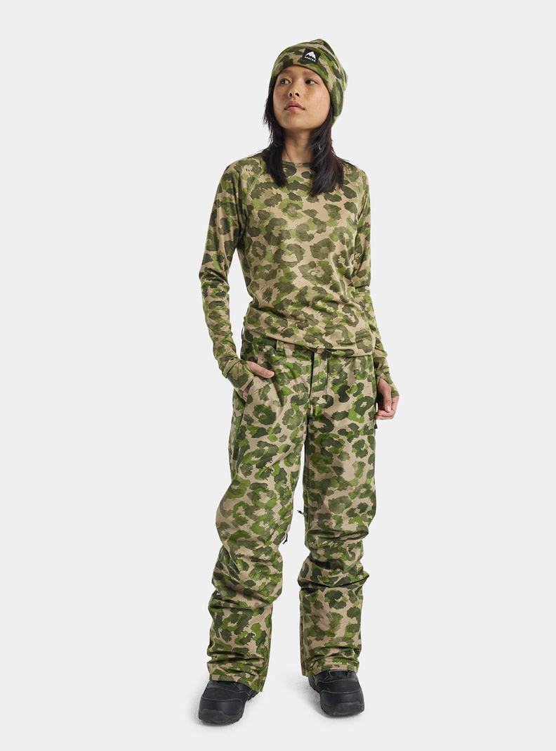 Pantalon Snowboard Burton Powline GORE-TEX 2L Insulated Femme Vert Camouflage | 401752-IJK