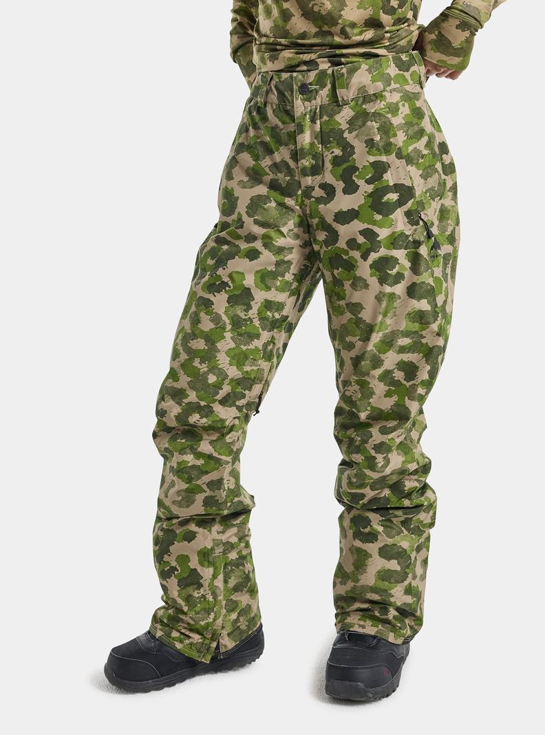 Pantalon Snowboard Burton Powline GORE-TEX 2L Insulated Femme Vert Camouflage | 401752-IJK