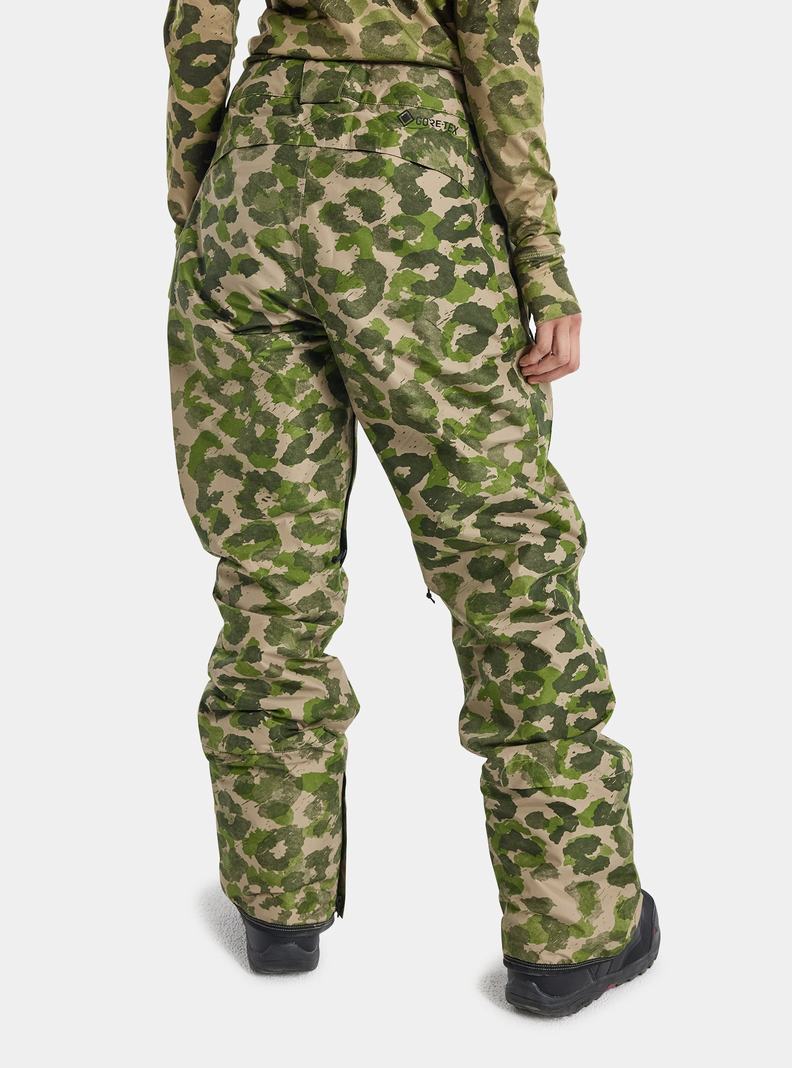 Pantalon Snowboard Burton Powline GORE-TEX 2L Insulated Femme Vert Camouflage | 401752-IJK