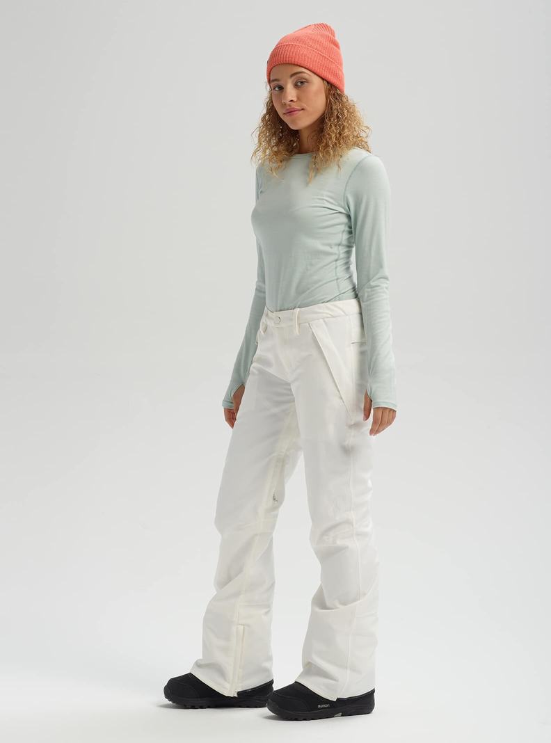 Pantalon Snowboard Burton Society - Alti Femme Blanche | 348169-OJL